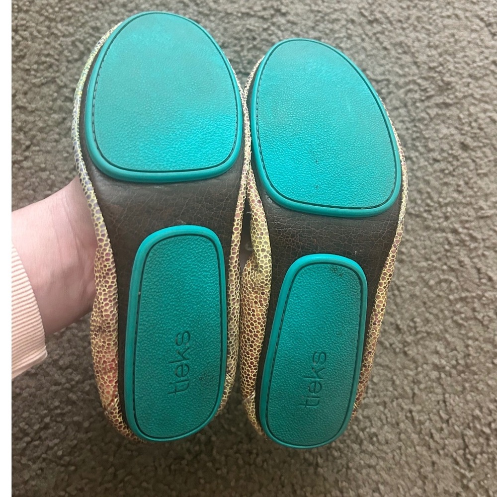 Tieks Toscani rare Womens 7 Pebbled Leather Foldable Ballet Flats - Picture 9 of 13